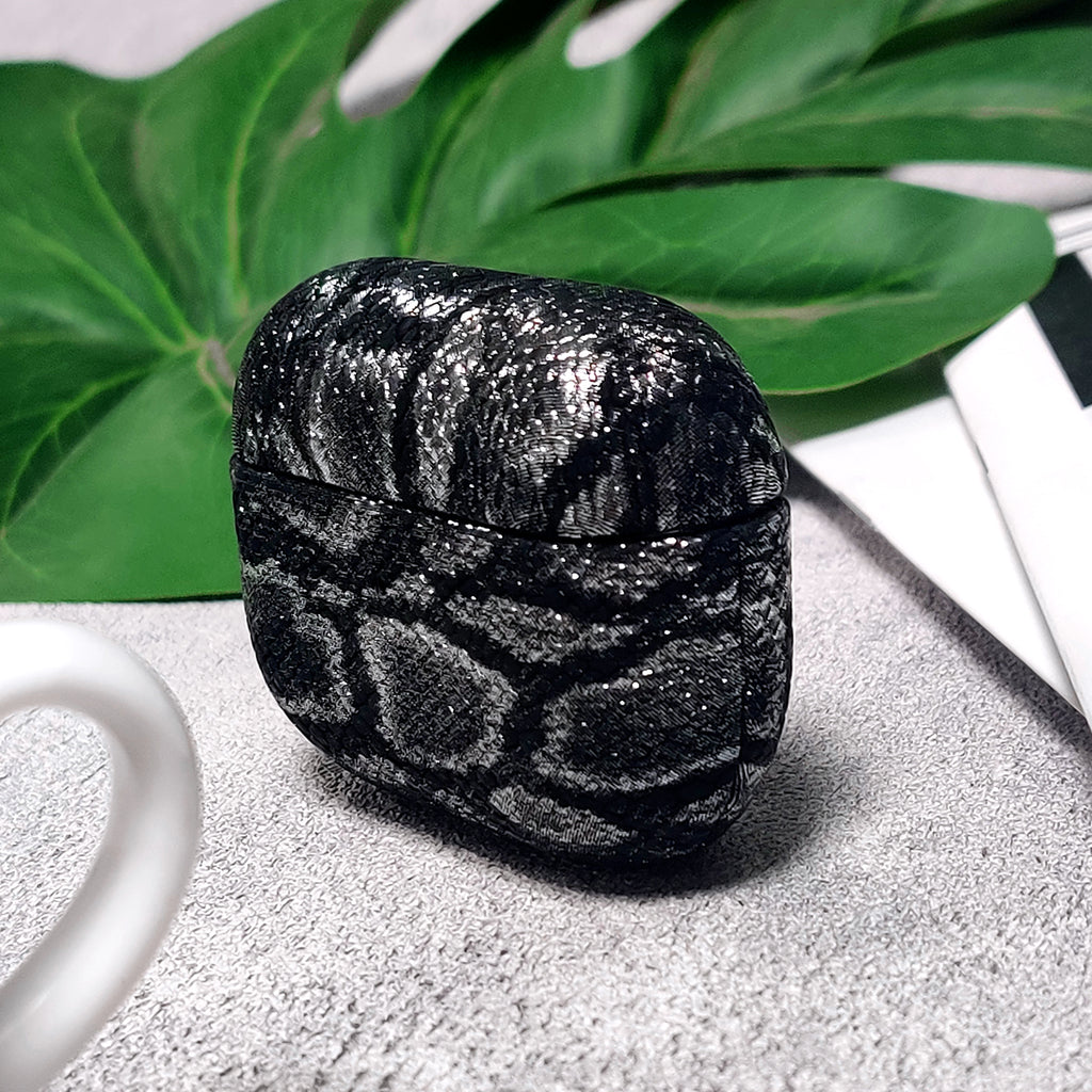 Luxury Snake Skin Leather AirPods Case - Shockproof & Scratch-Resistant Protective Cover